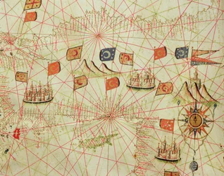 Die Küste der Türkei und Zyperns, aus einem nautischen Atlas des Mittelmeers und des Nahen Ostens